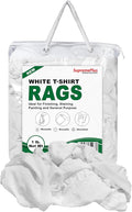 Premium White T-Shirt Cleaning Rags (1 lb. Bag) – White Cotton Rags for Cleaning, Staining, Painting, Oil, Grease & Dust Removal – Shop rag Bulk for Multipurpose use