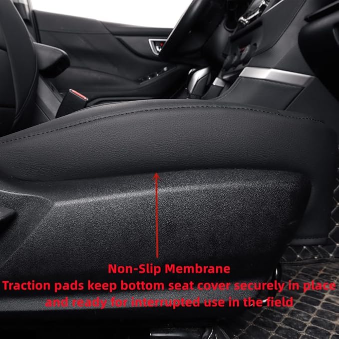coverdream Forester Car Seat Covers Custom Fit for 2009-2013 Subaru Forester Seat Covers,Rear Seat Without Cup Holder,Full Coverage Waterproof Leather Seat Protector(Full Set,Black)
