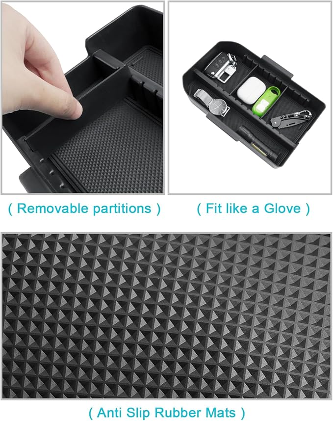 CDEFG 2024 2025 Land Cruiser Center Console Organizer Compatible with 2024 2025 Toyota Land Cruiser 250 Prado J250 LC250 Accessories Middle Console Armrest Storage Box(Not Fit Armrest with Cool Box)