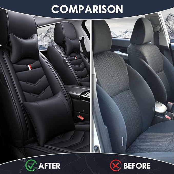 Car Seat Cover 7 Seats for Hyundai Palisade 2020-2025, Durable Wear Resistant Waterproof Sport Seat Cover, Breathable No Odor Premium Leather Vehicle Seat Covers.(Luxury,Black)