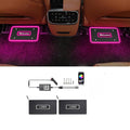 Customizable Car Floor Mats Lights, Customize Personalized Logo Car Floor Mats Light Waterproof RGB LED Neon Lamp App Control Adjustable Flashing Mode Universal Car Interior Foot Mat Decoration Light