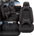 Car Seat Covers Fit for Toyota rav4 2000-2026, Stylish Sport Seat Covers, Waterproof Wear-Resistant Premium Nappa Leather Car Seat Cover.(Full Set with Pillow/Black)