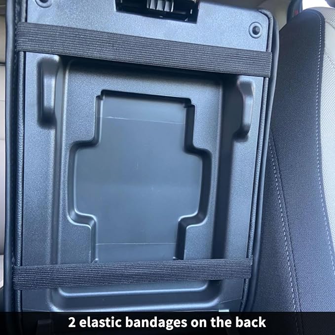 Center Console Cover for 2023 2024 2025 Honda CR-V LX/EX/EXL/Sport/Sport-L/Sport Touring Hybrid, Armrest Lid Cushion Leather Protector Interior Accessories (Black/Extra Thick)