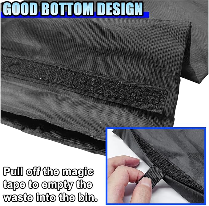 2PCS Hanging Car Garbage Bag for Back Seat - Universal Detachable Trash Bag Car Garbage Can with Elastic Opening, Washable Auto Trash Can Storage Bags for Outdoor Traveling & Home Use (2PCS)