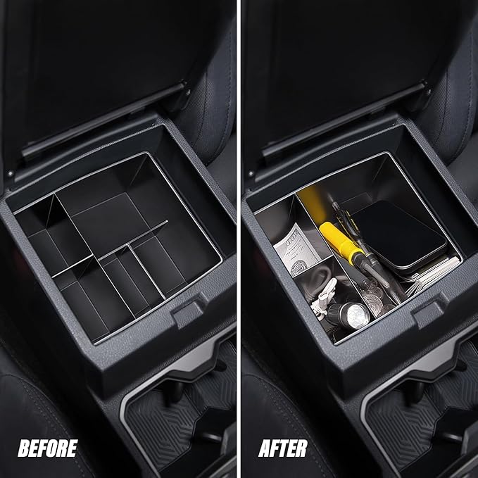 Carlimeki Center Console Organizer (3-piece set) for Tacoma 4th Gen (2024-2026) - Not for Hybrid - for Tacoma Accessories