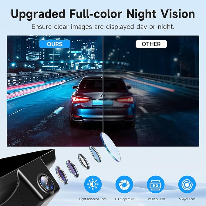Leadfan 4K+1080P Dash Cam Front and Rear for Lexus ES 2019-2026 ES350 ES300h F Sport ES250 etc., OEM Look,Free 128GB SD Card, Dash Cam with WiFi & APP, Loop Recording, G-Sensor, Plug & Play Dashcam