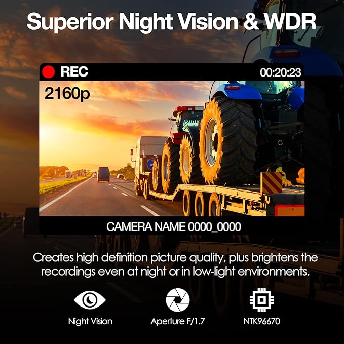 RexingUSA V1-4K Ultra HD GPS Dash Cam 2.4” LCD, Wi-Fi, 170° Wide Angle, G-Sensor, WDR, Loop Recording, Supercapacitor, Mobile App, CPL Filter, Supports 256GB