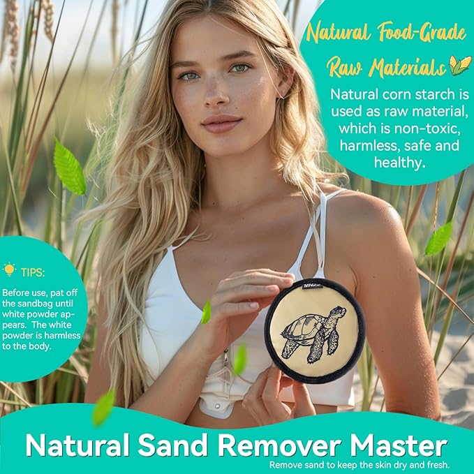 MNZZ Sand Remover Bag Sand Eraser Pouch Quick Dry Compact Lightweight Portable Travel Essentials Beach Pool Camping Hiking Blanket Chair Cover Shell Tent Toy Canopy Umbrella Hat Clip Holder