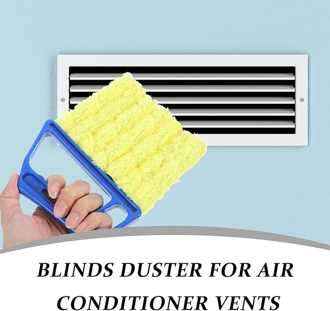 Ipetboom 12pcs Portable Blinds Cleaner Detachable Window Vent Duster for Efficient Dust Removal for Air Conditioner Vents and Hard Reach Areas Sturdy and Washable Design