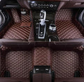 Customize Car Floor Mats for 99% Sedan SUV Sports Car All Weather Leather Full Coverage Waterproof Non-Slip Vehicle Lining Pads (Brown)