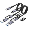 20Gbps USB C CarPlay Cable 3.3ft [2Pack],2-in-1 USB C Fast Charging & Data Transfer for Android Auto Cable, Compatible with iPhone 16 15 Pro Max,Samsung Galaxy, Pixel 9 Pro
