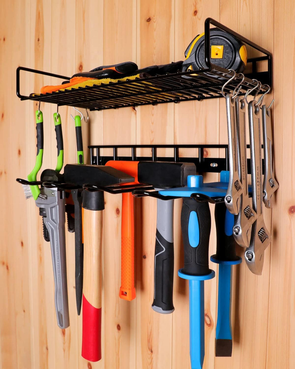 UNITEDPOWER Wall Mounted Power Tool Organizer Holder, Heavy Duty Utility Storage Rack for Battery Powered Hand Tools, Cordless Drill Rack, Workshop, Shed, Garage, Home