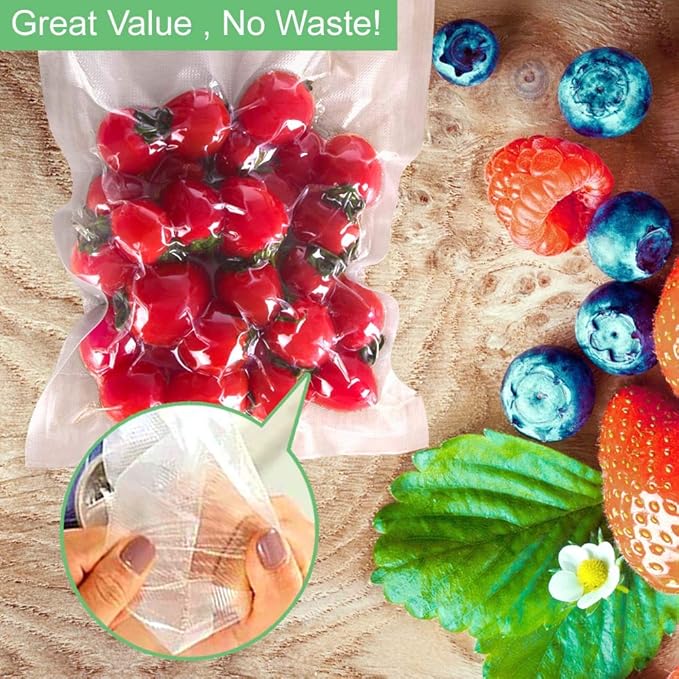 O2frepak 200 Quart Size 8" x 12" 4mil Thick Vacuum Sealer Bags with BPA Free and Puncture Prevention,Vacuum Seal Freezer Bags,Great for Sous Vide Vaccume Sealer PreCut Bags