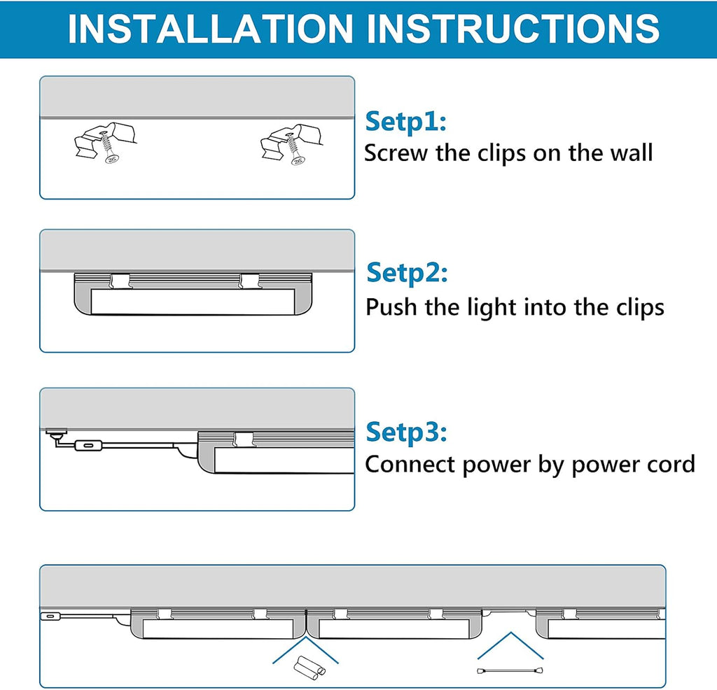 (6-Pack) 4FT LED Shop Light, 72W 6000K Cold White 9500LM Super Bright T8 Integrated LED Tube, 4 Rows Linkable Shop Lights, T8 LED Tube Lights, 4 LED Shop Lights for Garage 4 Foot with Plug