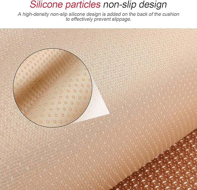 3PCS Set Car Seat Cushion for Front and Back Seat, 3D Soft Linen Breathable Auto Seat Cover, Comfort Non-Slip Rubber Bottom, Car Seat Protector Pad Universal for Office Chair, Home (Black/Red/3PCS)