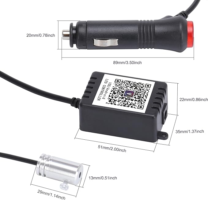 Car Ambient Lighting Kit 64 Colors Multicoloured Music Optic Fiber APP Control Car DIY Decorative Atmosphere Lighting DC 12V 1W 4m