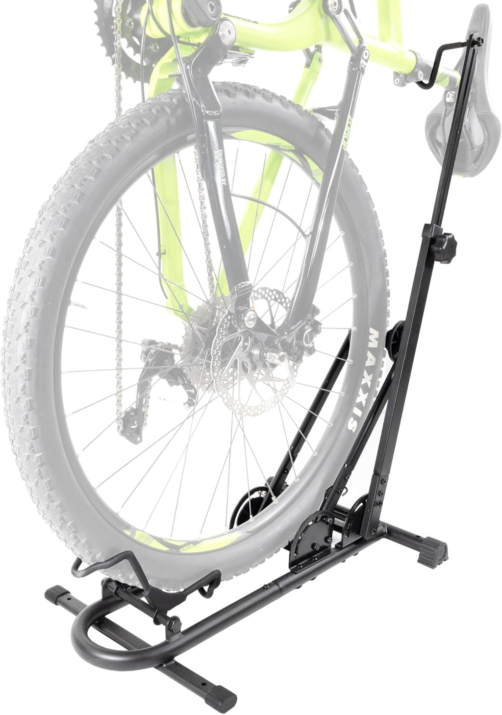 BIKE HAND Upright Bike Stand - Premium Quality Vertical & Horizontal Adjustable Bicycle Floor Parking Rack - for Storing MTB Road Bikes - up to 29” Wheel Size - Seatpost Stabilizer Ver. 1-1 Bike