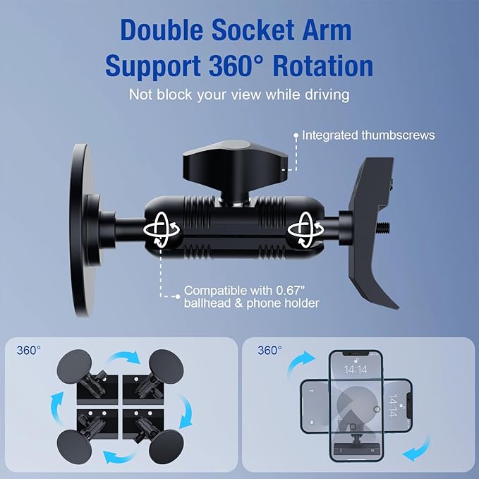 Dash Magentic Phone Holder for Toyota Tacoma 2016 2017 2018 2019 2020 2021 2022 2023, 3rd Gen Tacoma Dashboard Clip Cell Phone Cradles Adjustable Phone Stand Phone Mount Fit for All Smartphone