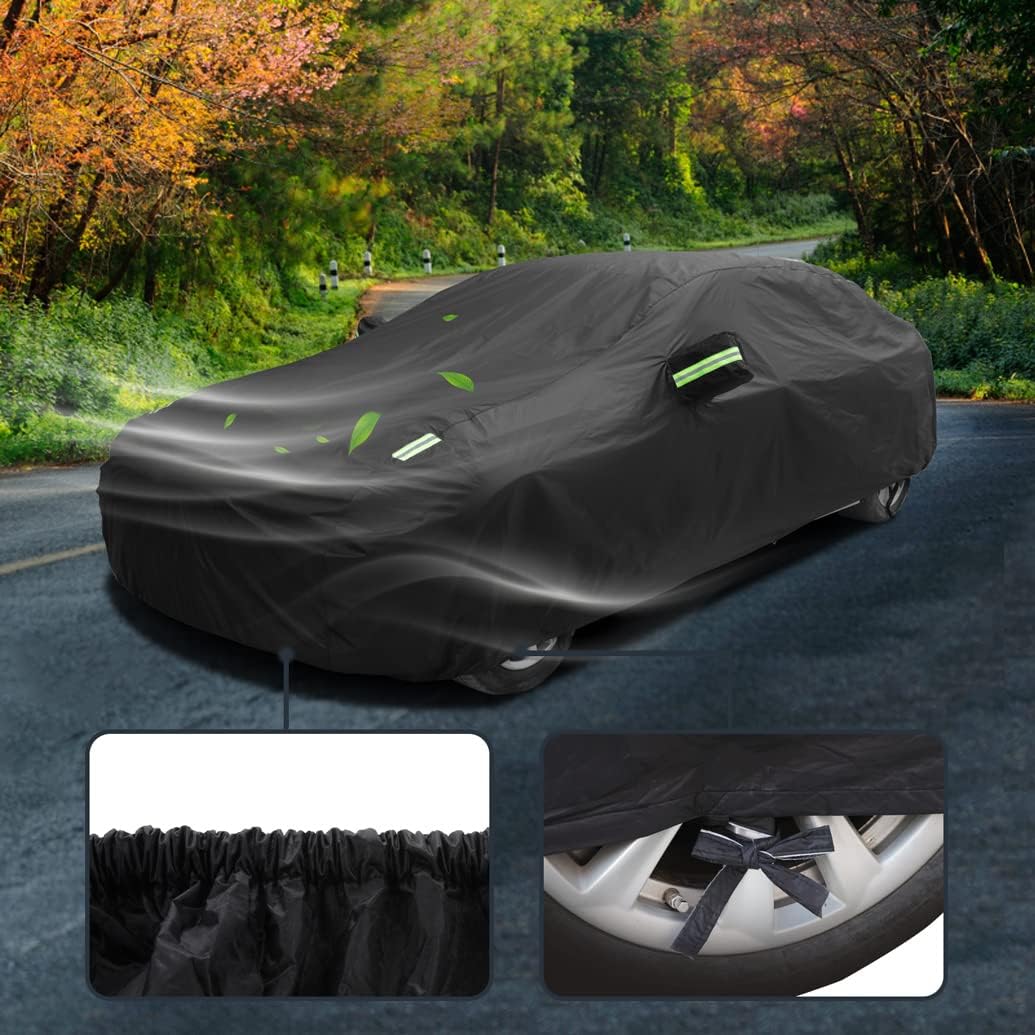 Waterproof Car Cover Compatible with Tesla Model Y 2025-2020 | Premium All-Weather Cover with Cotton Lining | Rain Sun Snow Covers for Indoor/Outdoor | Heavy Duty for All-Season