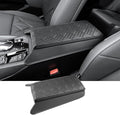 for 2025 2026 BMW X3 Center Console Cover for BMW X3 G45 (30 xDrive/M50 xDrive), Comfy&Cushion Leather Armrest Cover 2026 2025 X3 Interior Accessories (Black-Padded)