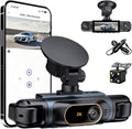 Car Camera Dash Cam Front and Rear Left Right, 4-Channel Video Recording WiFi Dashcam with Phone APP 360 Degree Car Security, HD 2K Car Dashboard Night Vision 24 Hours Parking Monitor G-Sensor
