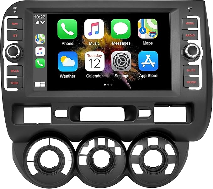 for Honda Fit Jazz Radio 2004-2007 Android 13 Car Stereo, 8” IPS Touch Screen GPS Navigation for Car Head Unit Built-in DSP Wireless/Wired Carplay Android Auto with Free Rear Camera (2GB RAM+32GB ROM)