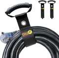 Wrap-It Storage Easy-Carry Straps - 22" (2-Pack) Black with Grommet - Extension Cord Holder Organizer for Garden Hose Storage Cord Straps