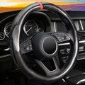 ZHOL 16 inch Steering Wheel Cover Carbon Fiber, Compatible Large-Size for F150 F250 F350 Ram 4Runner Tacoma Tundra Range Rover Model Car Accessories for Women Men