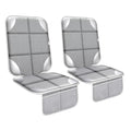 Meolsaek Car Seat Protector for Child Car Seat, Durable 600D Fabric Waterproof Car Seat Cover with Thick Pad Non-Slip Backing，No Imprints (Silver Gray-2pcs)