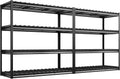 REIBII 60" W Garage Shelving Heavy Duty 2500LBS Storage Shelves 4-Tier Garage Shelves, Adjustable Metal Shelving for Warehouse, Pantry, Kitchen, Commercial, 60" W*60" H*24" D, 2 Pack