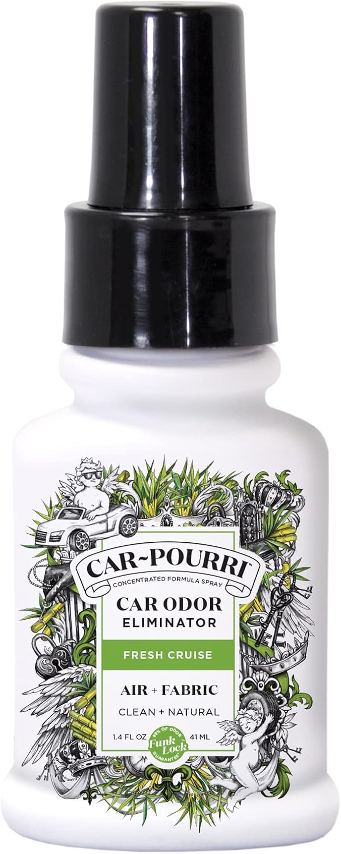 Car-Pourri Car Odor Air + Fabric Odor Freshener Spray, Fresh Cruise, Travel Size 1.4 Fl Oz