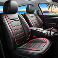CX-5 Seat Covers Custom Fit for Mazda CX-5 2013-2025 2026, Full Coverage Leather Waterproof Breathable Seat Covers, Automotive Seat Protectors, Airbag Compatible(Full Set Seats, Red & Black)