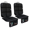 Meolsaek Car Seat Protector for Child Car Seat, Durable 600D Fabric Waterproof Car Seat Cover with Thick Pad Non-Slip Backing，No Imprints (Thicker Black-2pc)