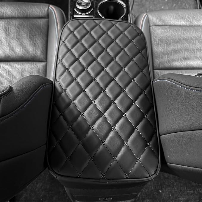 Car Armrest Cushion Cover Compatible with Chevy Equinox 2025 2026 Accessories, Center Console Armrest Pad(Black)