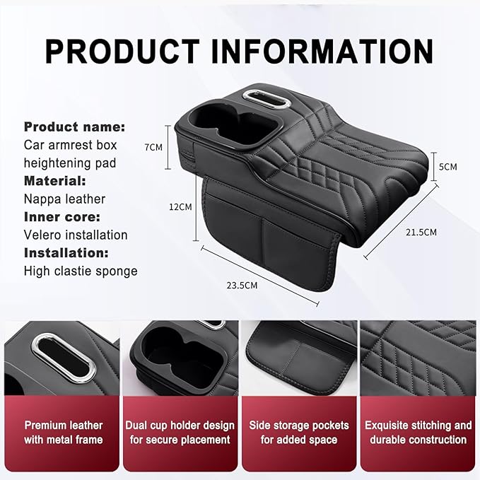 Car Armrest Cover for Tesla Model X 2015–2020 2021 2022 2023 2024 2025 2026, Center Console Cover Mat Armrest Seat Box Cover Cushion Console Pad Interior Accessories,A