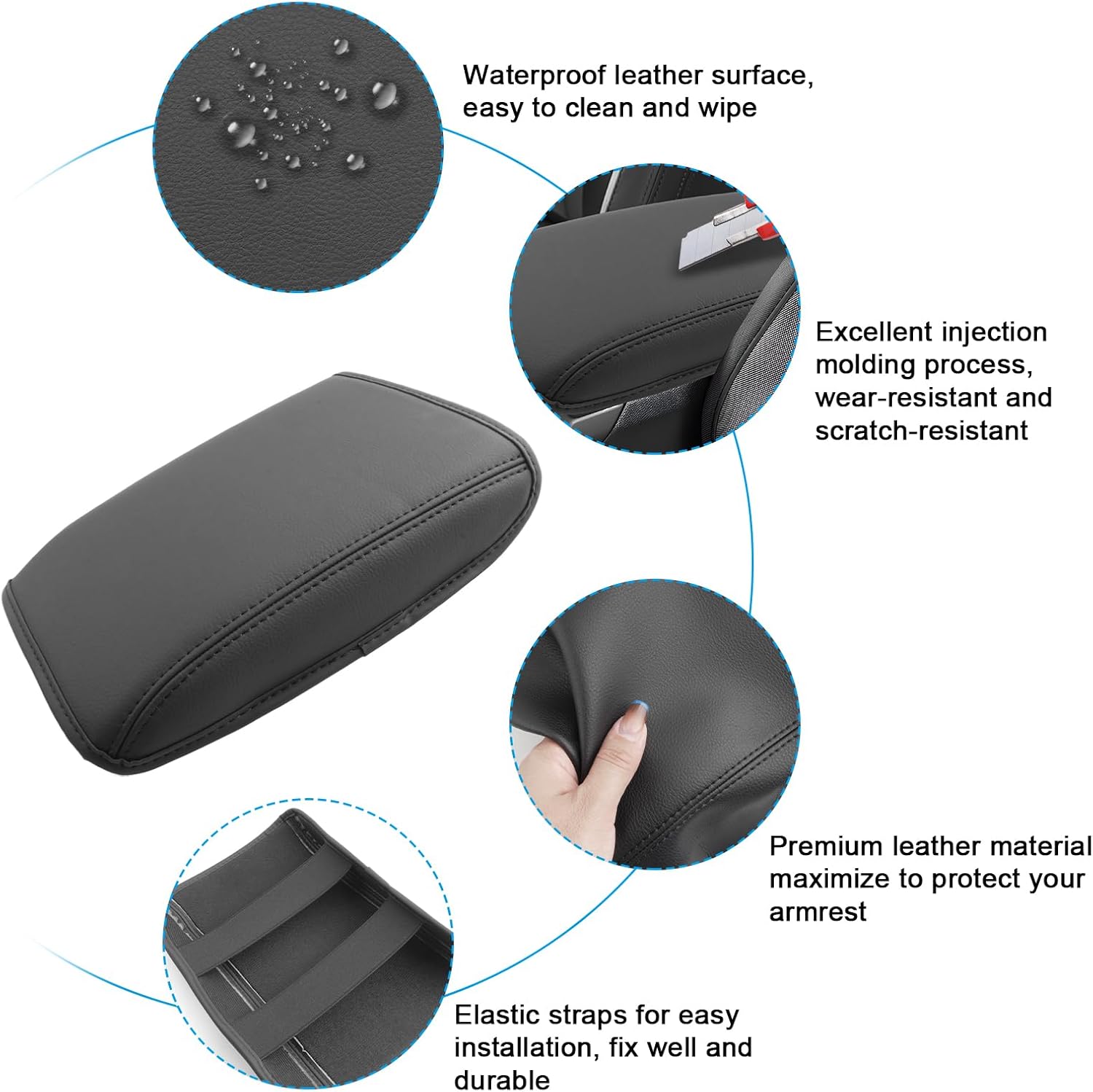 SXCY for 2022-2025 Subaru WRX Armrest Cover [Add Pad] 2024 2025 WRX Center Console Cover for 2024 2025 Subaru WRX Console Cover 2024 2025 WRX Accessories [6-Speed Manual Gearbox Only]