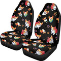 Cute Corgi Dog Paw Print Universal Car Seat Covers for Women Auto Interior Seats Cushion Protector Accessories Decoration