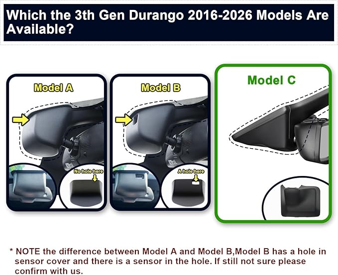 Mangoal Front 4K & Rear 1080P Dash Cam Custom Fit for Dodge Durango 2016 2017 2018 2019 2020 2021 2022 2023 2024 2025 2026 (Model C), Citadel GT GT Plus SRT,Integrated OEM Look,UHD 2160P,128GB Card