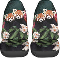 Delerain Car Seat Covers Set 2Pcs, Red Panda Universal Front Car Seats Vehicle Enterior Protector Suitable Fits Most Car Auto SUV Sedan Truck