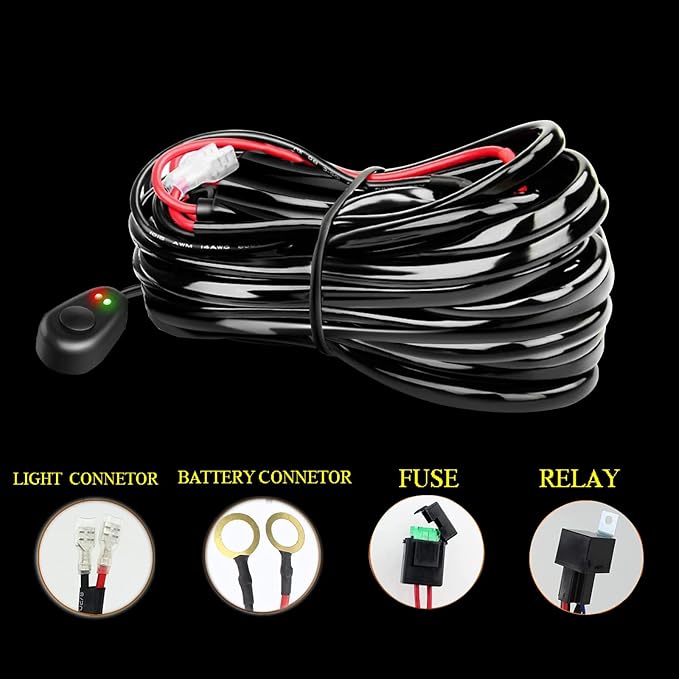 AUXTINGS 45 inch 612W LED Light Bar Triple Row Spot Flood Combo Beam Off Road Lights Waterproof Work Light with Wiring Harness for Jeep Trucks SUV ATV UTV Boat Lights, 12V 24V
