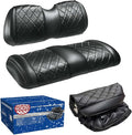NOKINS Golf Cart Diamond Seat Covers Kit with Sponge Padding - Fit for Most OEM Standard Front Seats, OEM Standard Seat Upgrade Seat Covers (Fit for Club Car Precedent 2004-UP)