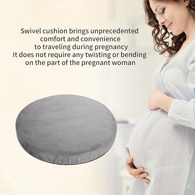 360 Rotating Car Seat Pad Revolving Swivel Seat Cushion for Elderly Stool Cushions Round Bar Stool Cushions Wheelchair Pad for Seniors Office 15.35" Diameter