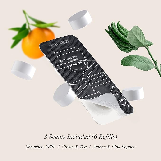 DAILY LAB Aroma Planet Car Perfume Air Freshener, 3 Scents Vent Clip, Luxe-in Accessories for Men Women, 45 Days Long-Lasting Car Scents