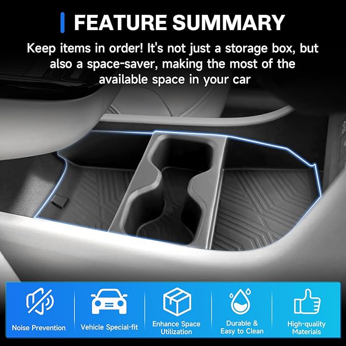 SXCY for 2025 2026 Hyundai Tucson Center Console Organizer [TPE] for 2025 2026 Hyundai Tucson Accessories Full-Button Wire Console Cupholer Tray 2025 2026 Tucson Limited Under Console Organizer