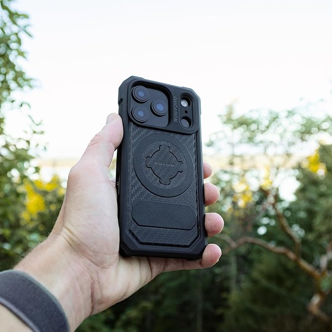 Rokform Rugged Case Compatible with iPhone 17 Pro Max, Magnetic Cover (Black)