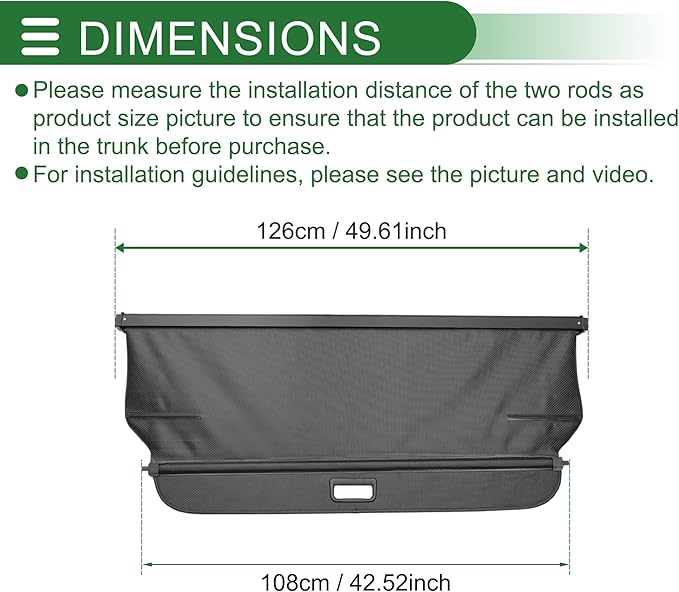 Motoforti Car Trunk Retractable Cargo Cover for Jeep Compass 2017-2024 Aluminum Alloy Canvas Black Carbon Fiber