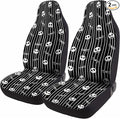 GENANY Nightmare Skeleton Car Seat Covers Set of 2, Skull Breathable Front Seat Covers for Truck Sedan SUV, Spooky Car Accessories, Spooky Gift for Women Men