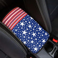 Auto Center Console Cover,American Flag Car Armrest Box Pad, Soft Auto Armrest Seat Box Cover Protector for Most Vehicle SUV Truck Car