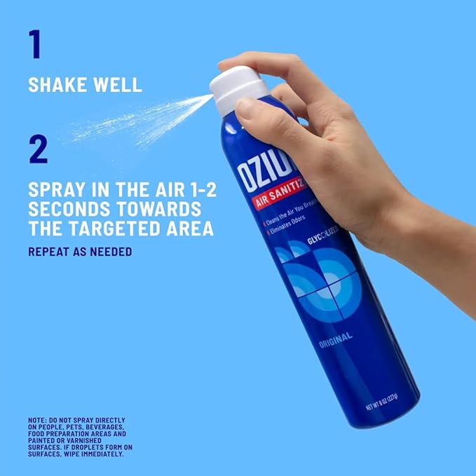 Ozium 0.8 oz. Air Sanitizer & Odor Eliminator for Homes, Cars, Offices and More, Original Scent, Pack of 3