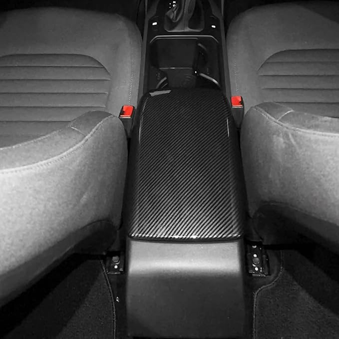 ABS Car Central Console Armrest Cover Armrest Cushion Cover Center Console Box Pad Compatible with Kia K4 2025-2026 Accessories (Carbon Fiber Style)